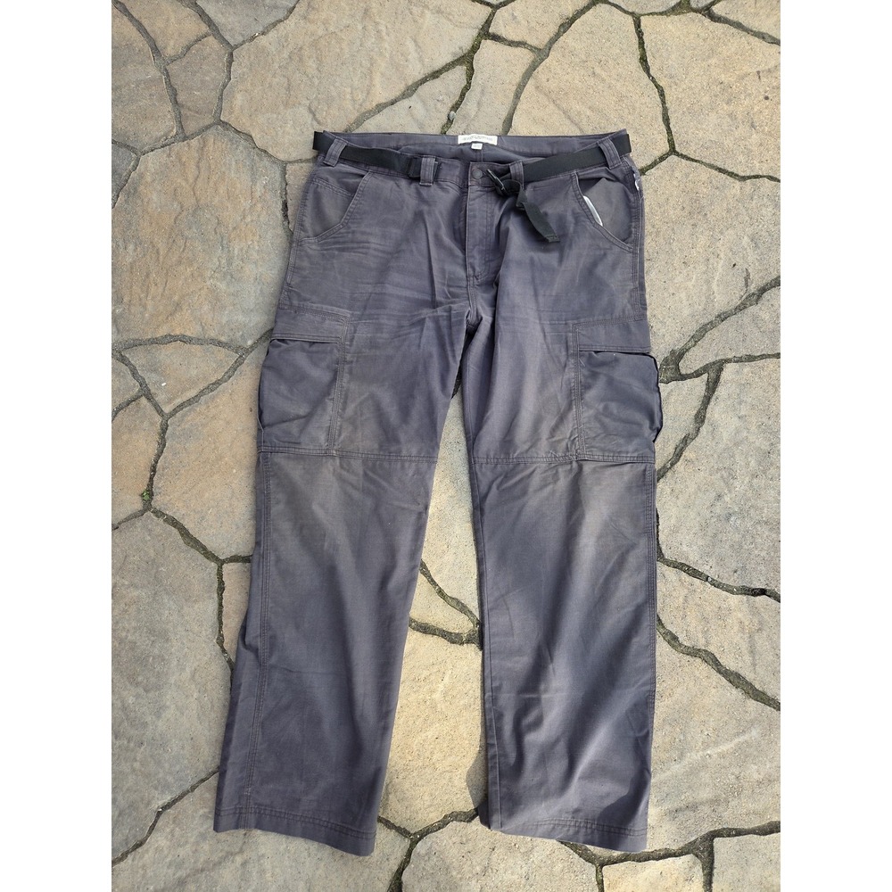 Field & Stream Mens 40x32 Gray Cargo Pants Belted Outdoor Workwear Utility